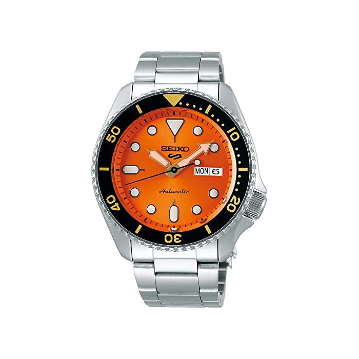 Buy Seiko Men's Analogue Automatic Watch Seiko 5 Sports, Orange, 9K1