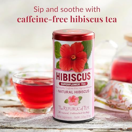 Image of The Republic of Tea - Natural Hibiscus Tea Refill Pack, 250 Tea Bags, Herbal Blend, Caffeine Free, Gluten Free