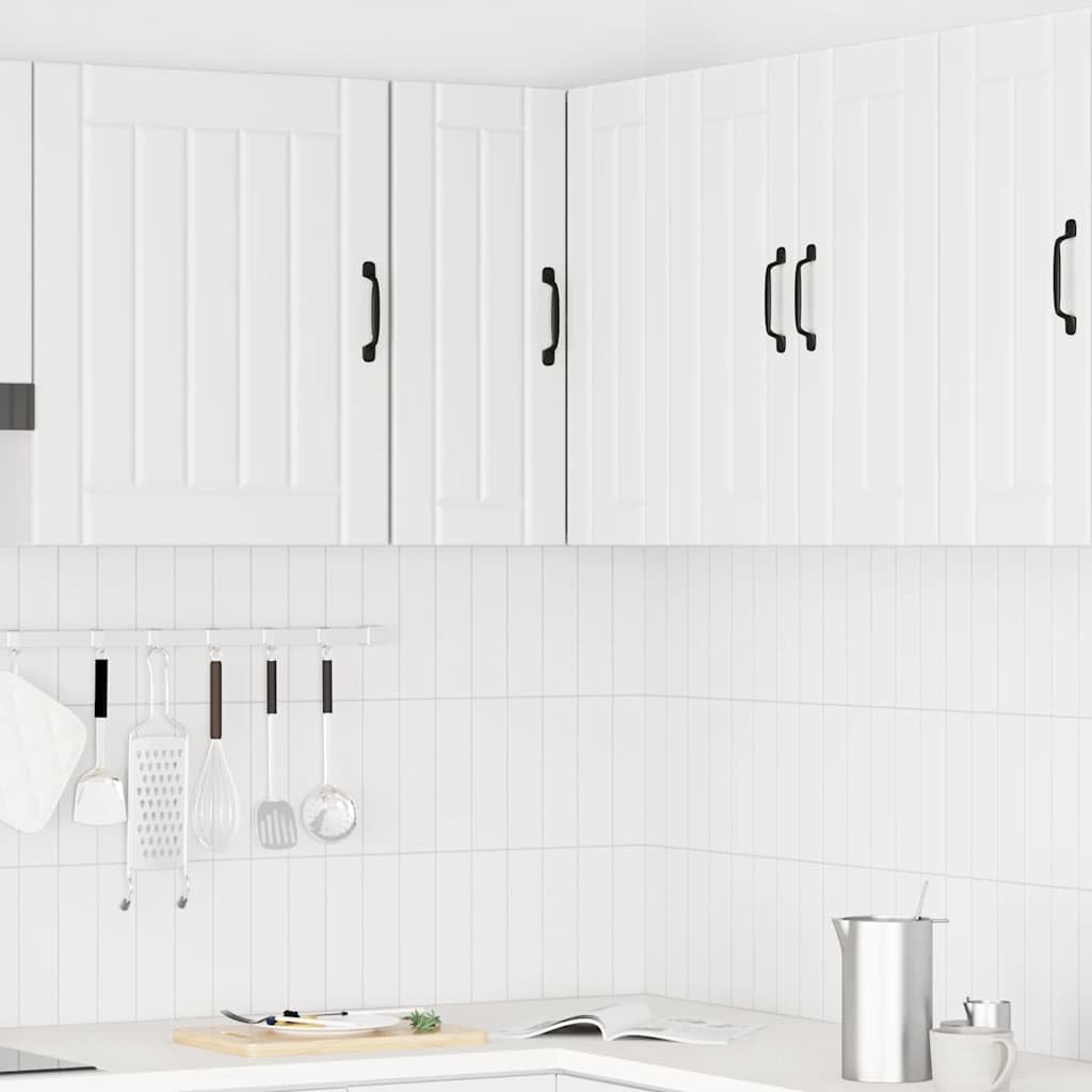 Lucca - Armadietto da cucina angolare in legno bianco, 57 x 57 x 60 cm, 70 kg, pensile con anta e ripiano, mobile per cucina, conservazione e ordine della casa