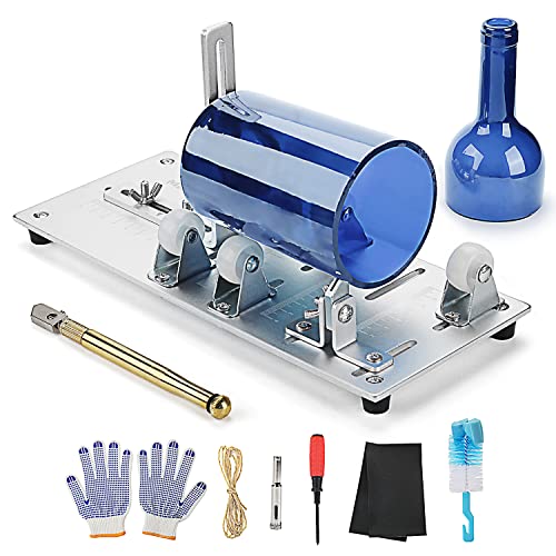 Glass Bottle Cutter, MadxfroG, Bottle Cutters To Make Glasses New Upgrade Glass Cutter For Bottles, With Adjustable Precise Scale Wine Bottle Cutter Kit (Thicken)