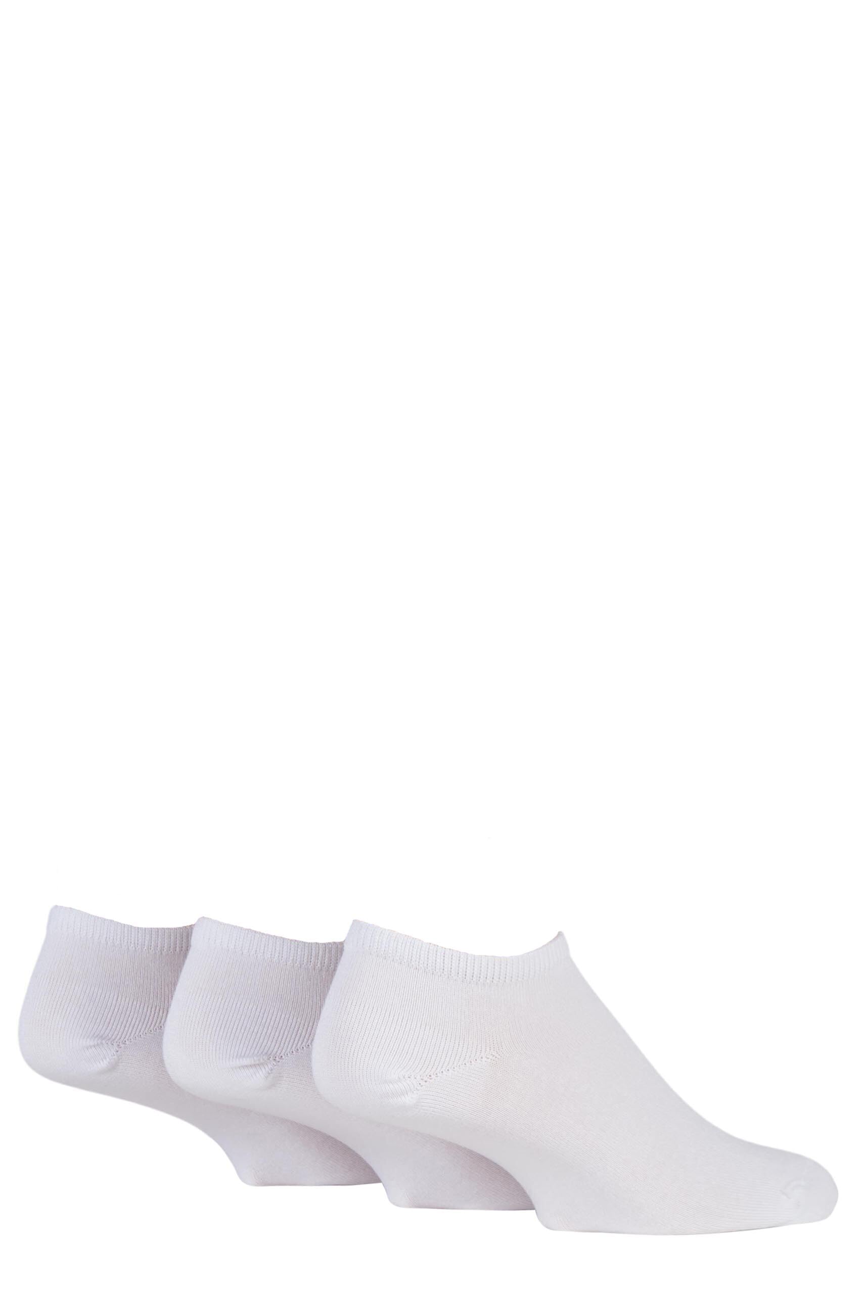 Sockshop Men's White Bamboo Trainer Liners Pack Of 3 (Uk, Numeric, 6, 11, Regular, Regular, )