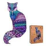 Active Puzzles - Puzzles Adultos de Madera Rompecabezas con Forma de Animales Multicolor, Cortado a Láser, Sostenible y Ecológico, Acabado Premium (Gato)
