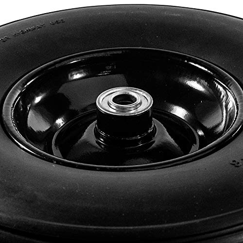 2WBNF13 Anti Flat Ribbed Replacement Wheel for Wheelbarrow 13 Inches No Flat Tire Black Lot of 2