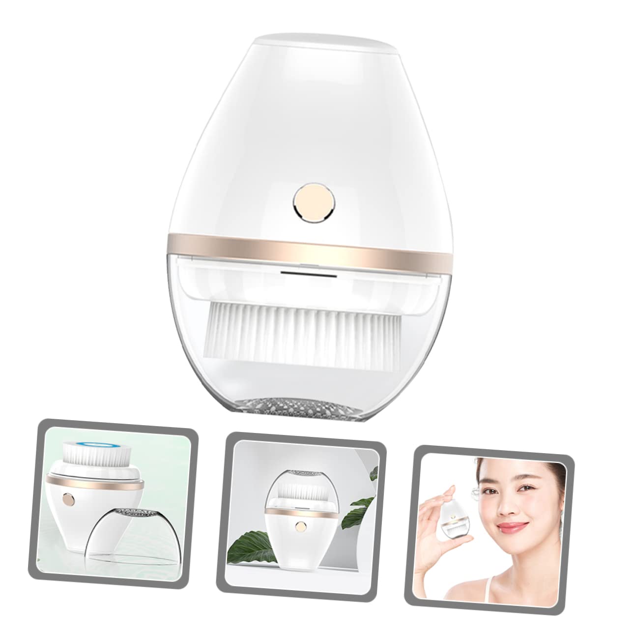 Cepillo Facial Eléctrico Portátil Batería de 300mah para Limpieza Profunda Herramienta para Lavarse la Cara y Material Abs Plástico Electrochapado