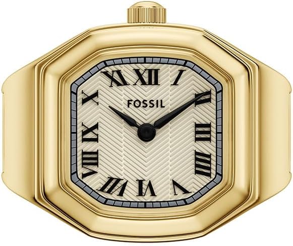 Fossil Women's Quartz Stainless Steel Two-Hand Watch Ring