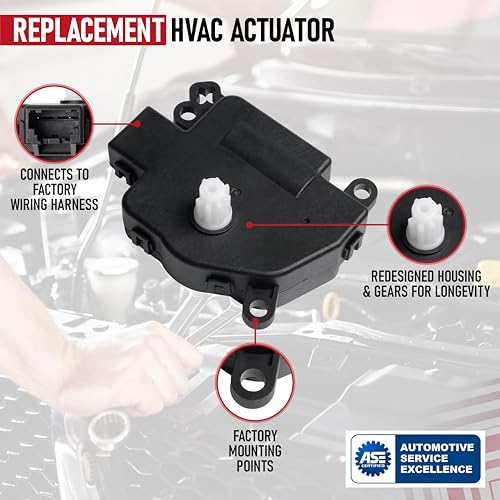 Image of HVAC Air Blend Door Actuator Replacement by AA Ignition - Compatible with Dodge and Ram Trucks - 2011-2018 Ram 1500, 2500, 3500, 4500, 5500, Classic - Replaces 604-005, 68089742AA, 68448026AA, G04029