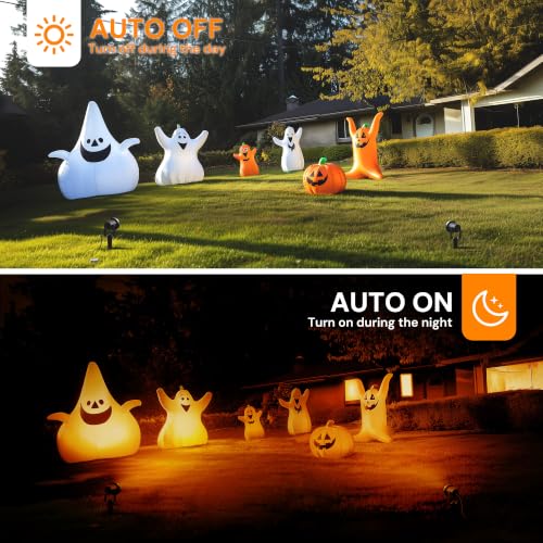 Image of L LOHAS LED Halloween Spotlights Outdoor Orange and Purple Dusk to Dawn 12W