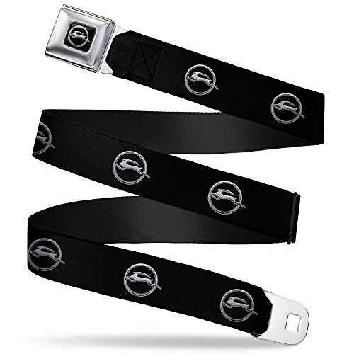 Cinturón varones Buckle Down con hebilla ajustable casual para hombre en color negro