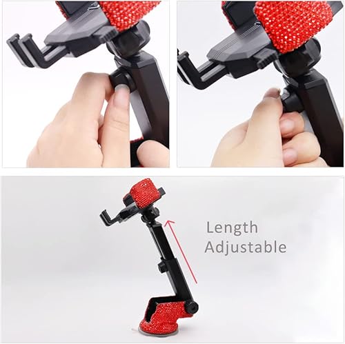 Miniatura 6 de LYCARESUN Soporte de Montaje para Teléfono de Coche con Brillos, Soporte de Teléfono con Cristales Brillantes y Diamantes de Imitación para Mujeres