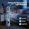 ROVSUN Smart Bladeless Fan, 38 Bladeless Tower Fan with BLDC Motor, Quiet Oscillating Tower Fan with Remote, Portable Cooling Fan with 8H Timer, 12 Speed, 3 Modes, Ideal for Home, Bedroom, Office