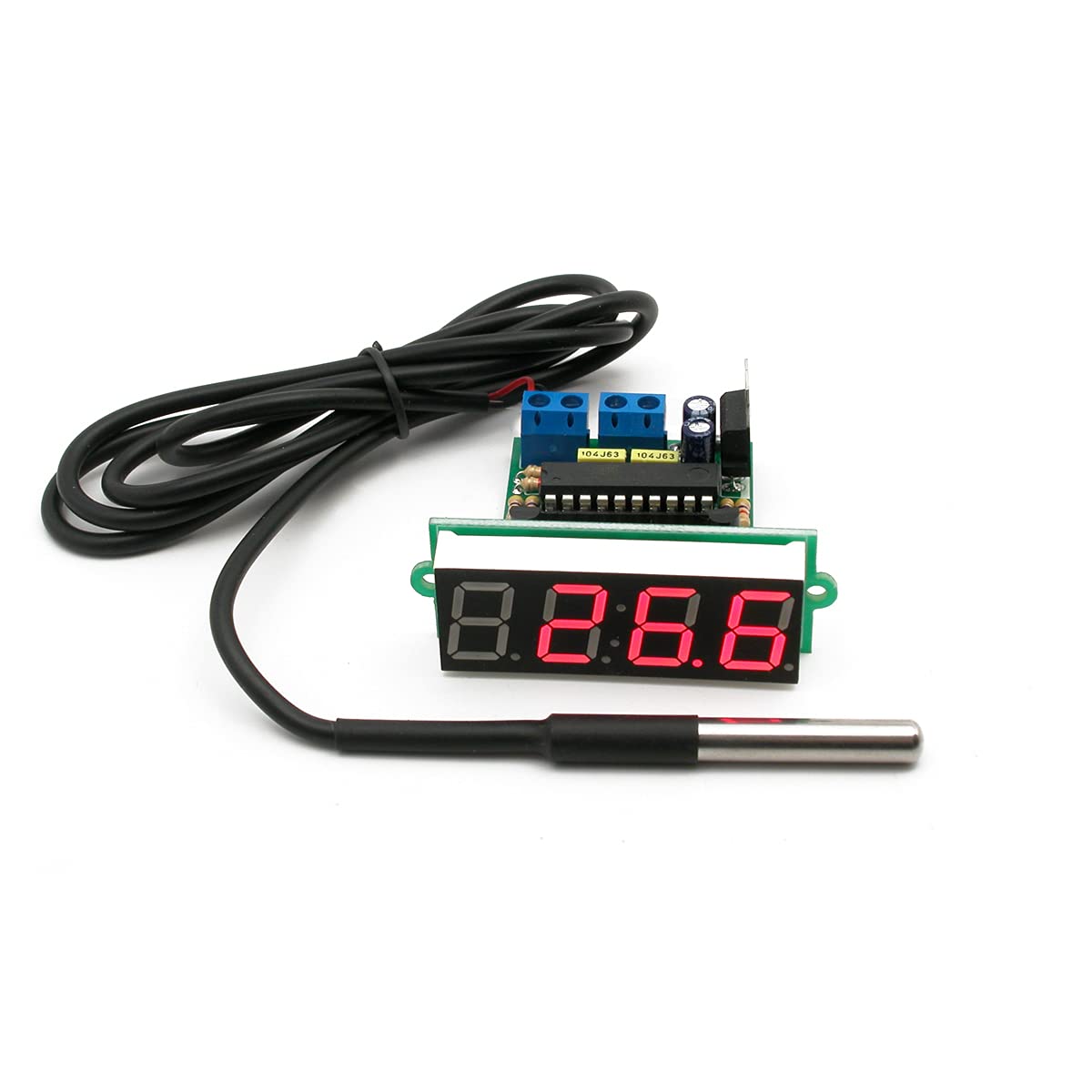 AVT3122 KIT DIY - LED-Thermometer mit roter Anzeige, Temperaturanzeige, DIY, LED, Elektronik Bauset, Löten, Trainieren, Lernen, Projekt für Anfänger