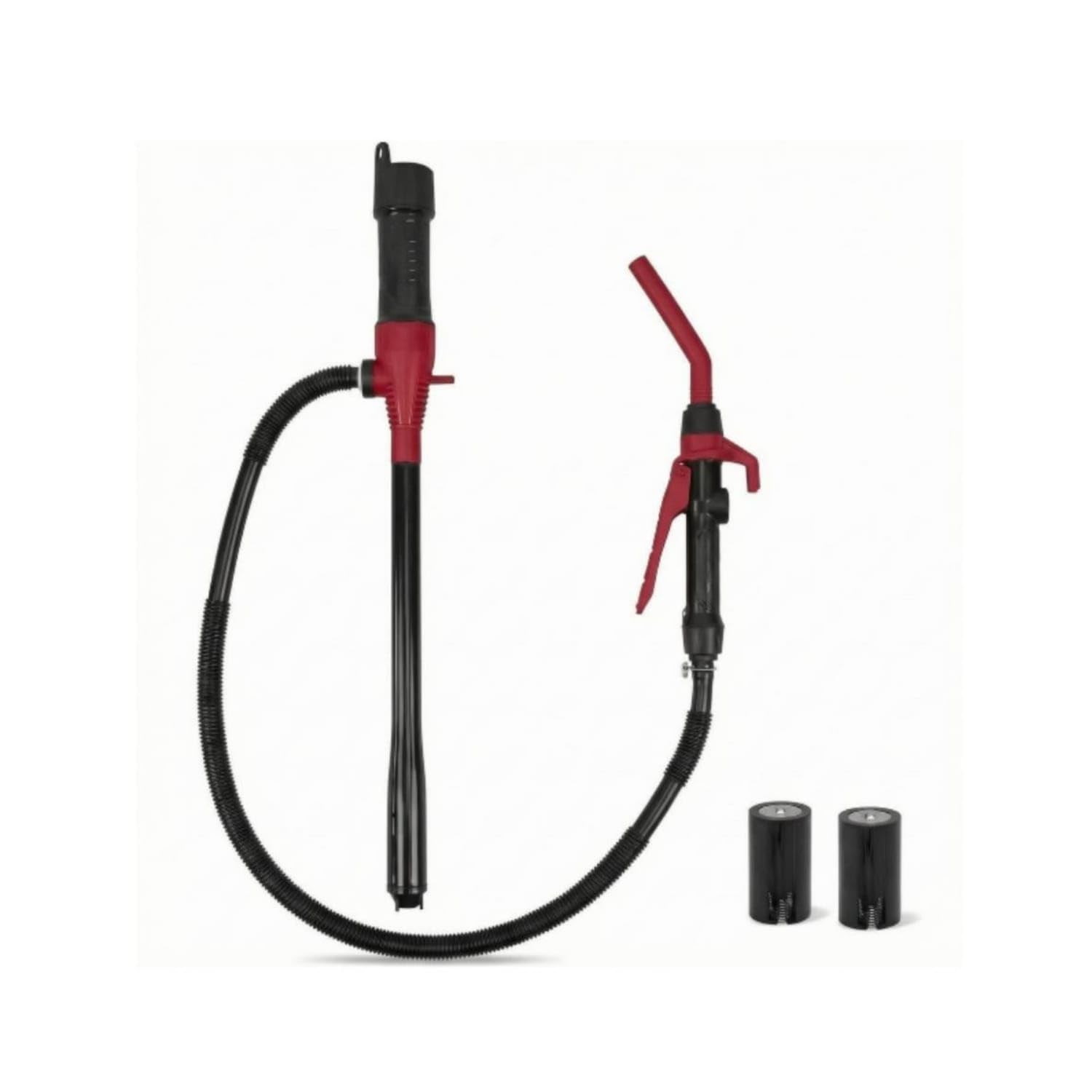 Black and Red Battery-Operated Liquid Transfer Pump ABS Handheld Liquid Pump, Red Handle Blk Tube-image-18