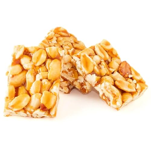 NY SPICE SHOP Peanut Honey Bars - 1 Pound Delicious Honey Peanut Crunch Bar Candy - Healthy Protein Snacks - Sweet Energy Bars - Dried Roasted Peanut Bar