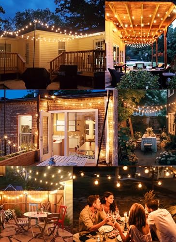 image for Brightown LED Outdoor String Lights - 150FT Patio Lights with 75 Shatt