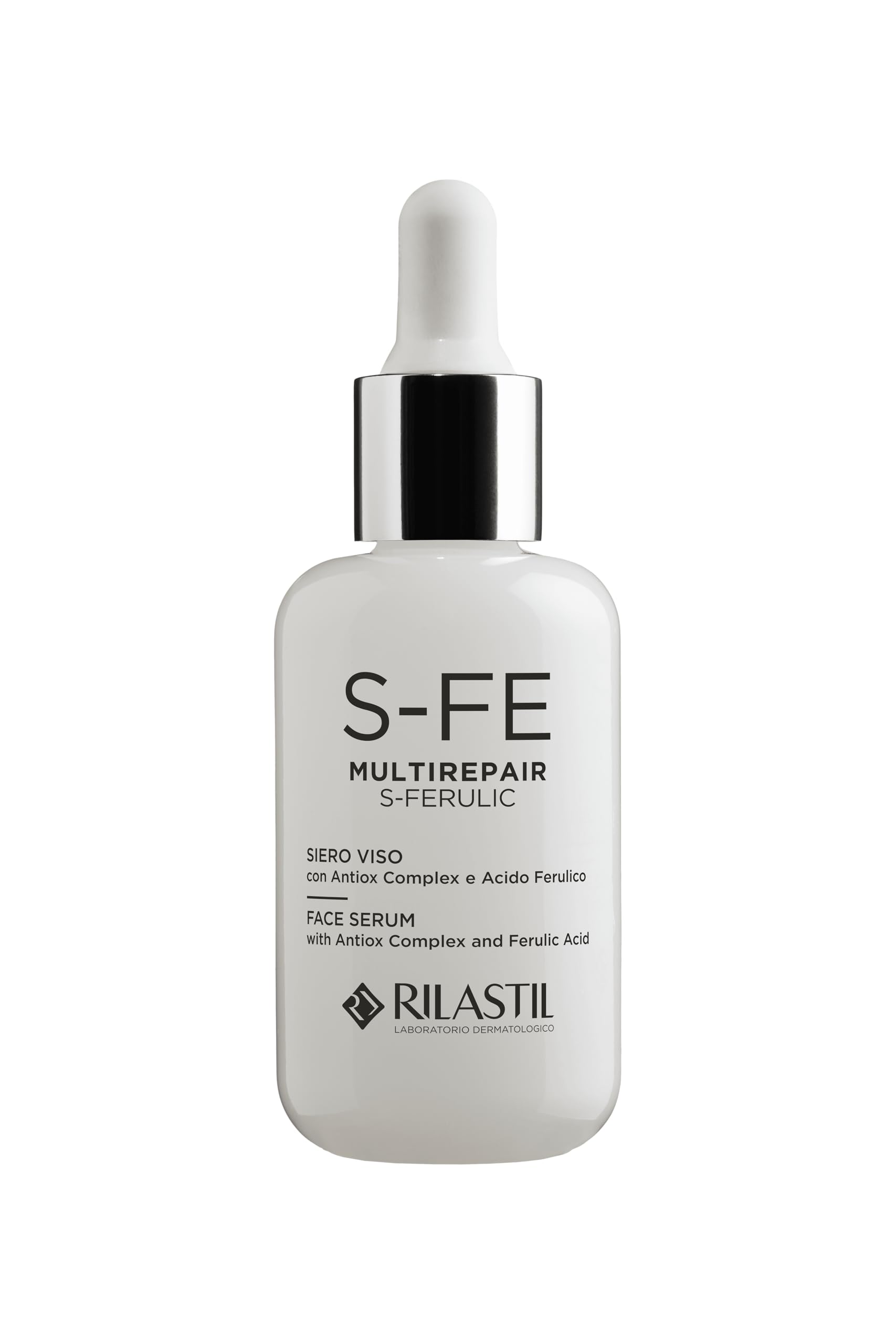 Rilastil Siero Viso Multirepair Ferulic, Azione Antirughe e Antiossidante con Superossido Dismutasi ed Acido Ferulico, 30 ml