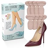 Heel Cushion Pads (8pcs) | Self-Adhesive Shoe Insoles - Soft Gel Shoe Inserts - Blister and Callus P