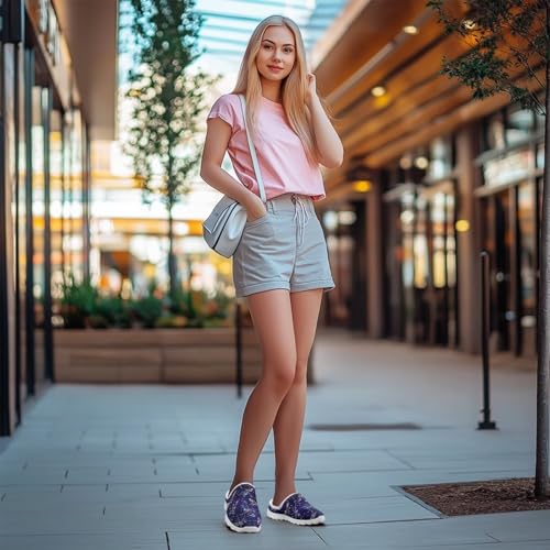 Binienty Womens Mules & Clogs with Arch Support Breathable Mesh Slip On Walking Shoes for Outings Shopping Camping4