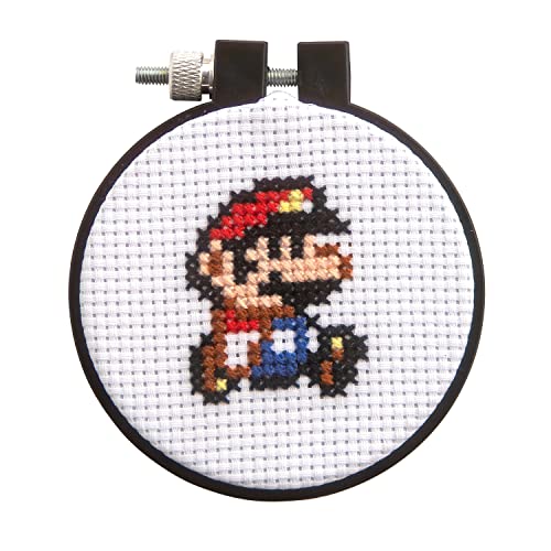 Dimensions Kit de ponto cruz 72-75184 Arts and Crafts Super Mario Bros para iniciantes, 11 unidades