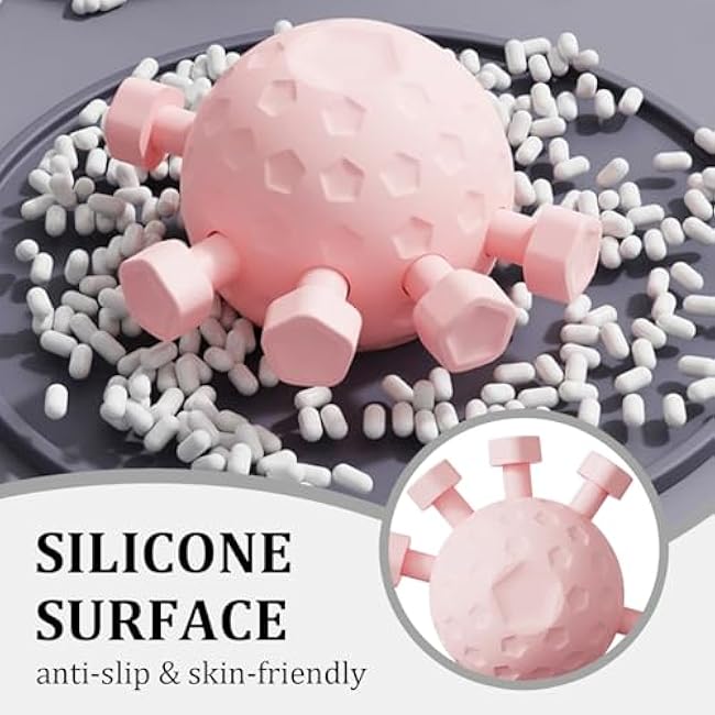 Finger Strengthener, Hand Grip Strengthener Exerciser, Ball Silicone Finger Exerciser Gripper Tool, Finger Exerciser Gripper Gifts for Indoor Home Office Gym Grip (Pink)