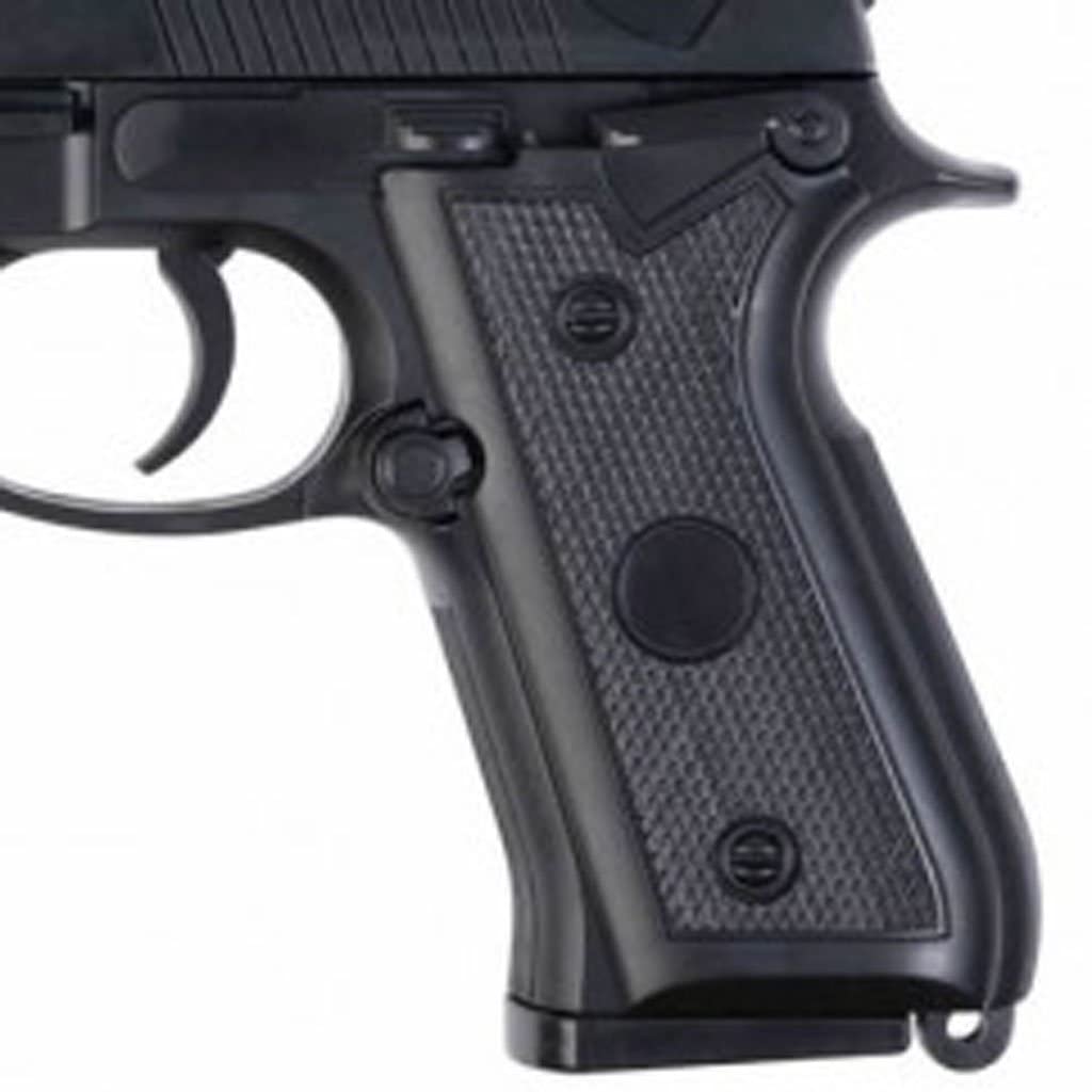 Pistolet à Billes Airsoft S92 SG00056-Modèle à Ressort-rechargement Manuel/Coup par Coup-Couleur : Noir-matière:Plastique Haute résistance-Puissance 0.3 Joule, 19x13cm