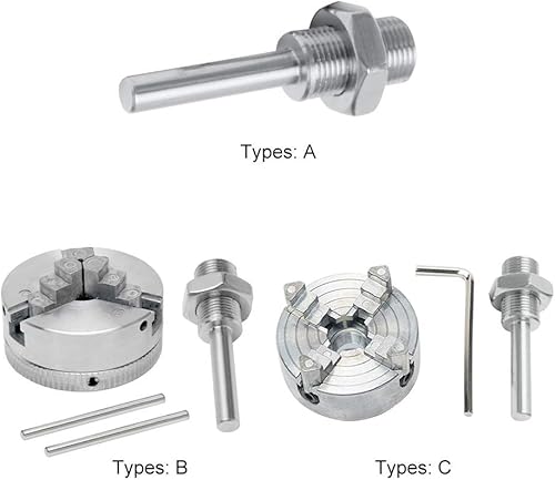 Miniatura 7 de Z011 - Juego de mandíbulas de torno de 34 y 4 mandíbulas con varillas de conexión, compatibles con taladro eléctrico (tipo B)
