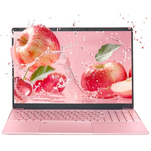 Image of 15.6 inch Laptop Computer for Work and Study, 16GB RAM 1TB SSD, Full HD 1080P IPS Display, Win 11 Pro, Fingerprint Reader, Backlit Keyboard, Rose Pink(16G+1TB)