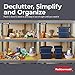 Rubbermaid Roughneck Tote 3 Gal, 6 Pack, Made in USA, Dark Indigo Metallic, Rugged Plastic Stackable Storage Bins with Lids and Handles