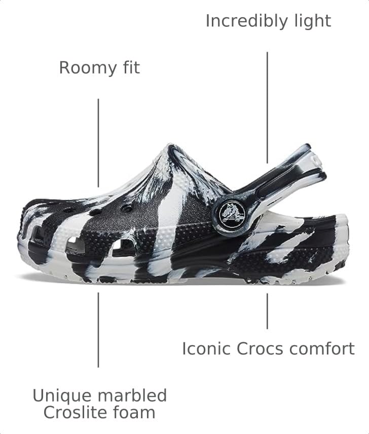 Image of Crocs Unisex-Child Classic Watercolor Marbled Clog