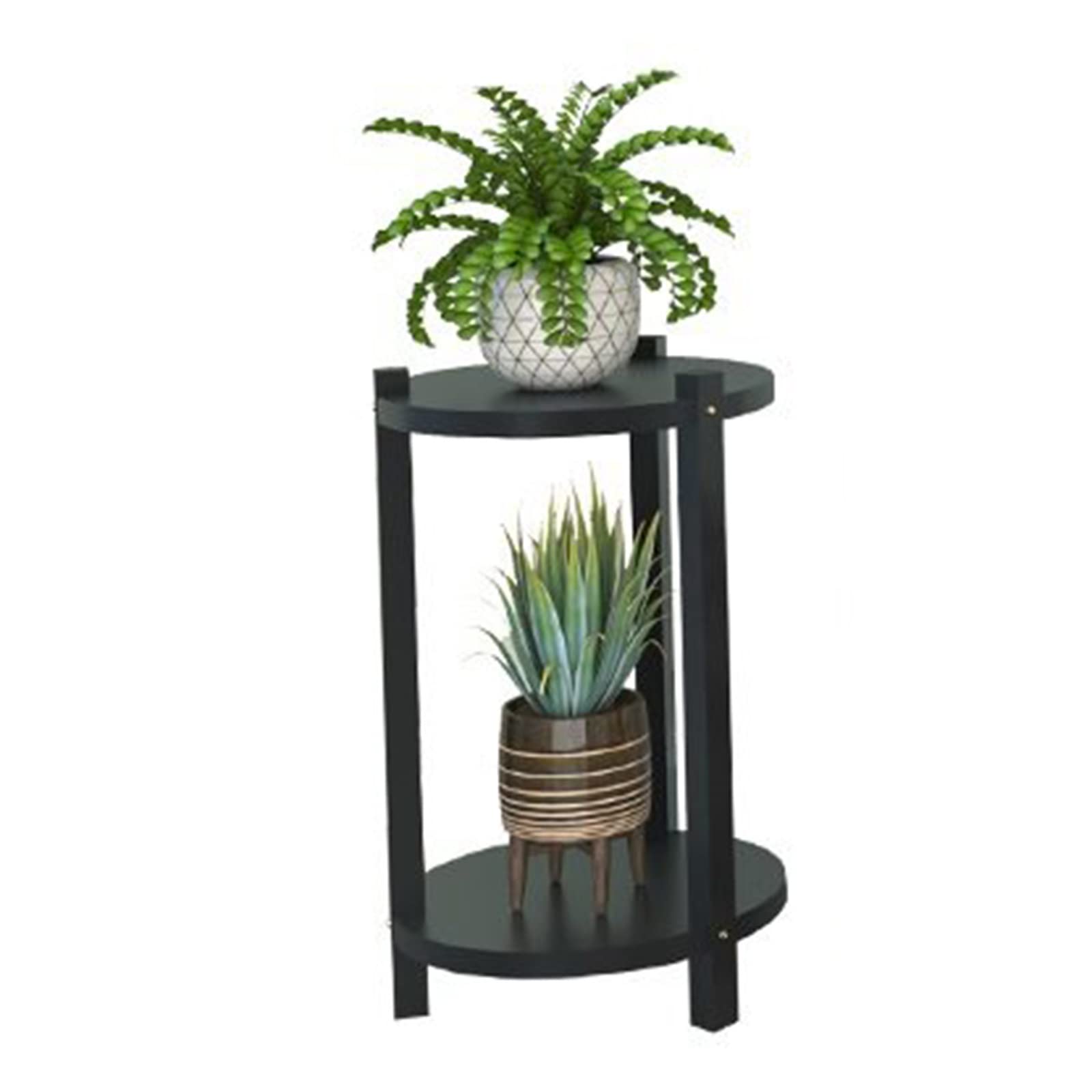 Espositore Per Piante In Metallro Nero Regolabile A H - Adatto Per Vasi Da 24 A 35,6 Cm, Per Interni Ed Esterni