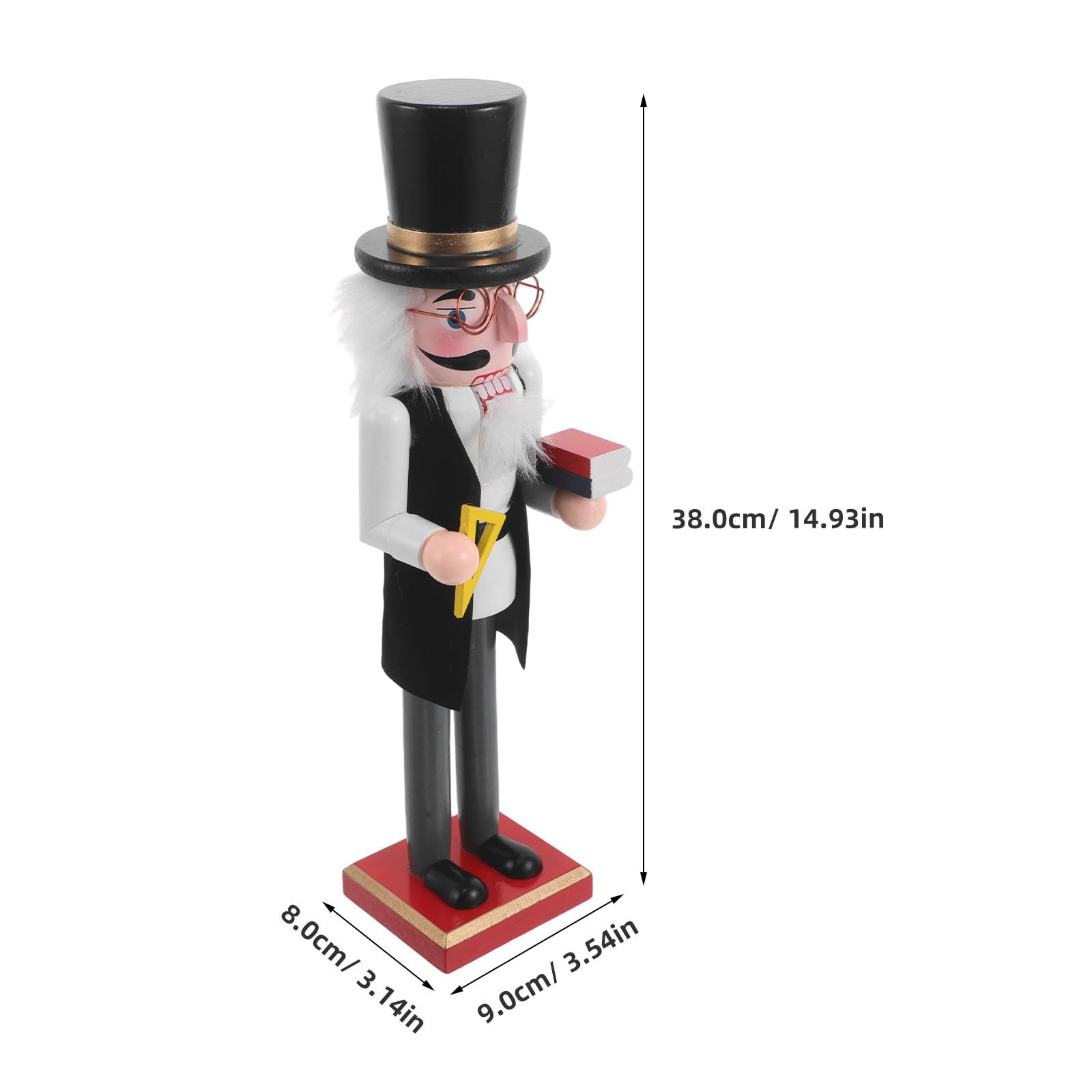 iplusmile Cascanueces Figura Decorativa Rústica de Madera, de 38 Cm para
