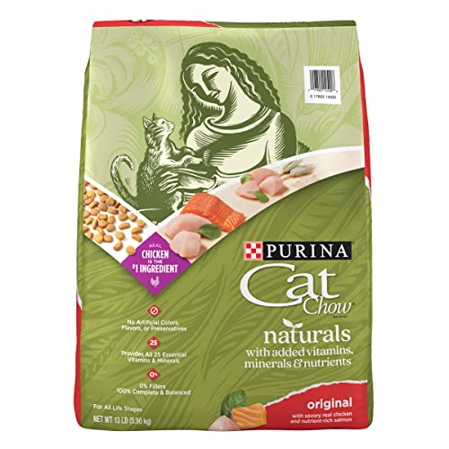 Purina Cat Chow Naturals With Added Vitamins, Minerals and Nutrients Dry Cat Food, Naturals Original – 13 lb. Bag