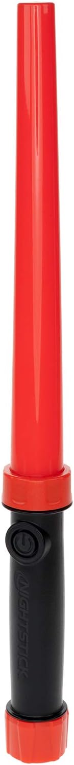 Nightstick NSP-1632 Traffic Wand-Red Lens/Black Handle-3 AAA Batteries, Multicolor