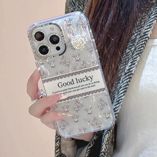 Image of PEEPERLY Back Cover Case for iPhone 13 Pro Max Scratch Resistant Anti-Slip TPU Shockproof Protective Durable Luxury Floral Pattern Case for Girls & Women