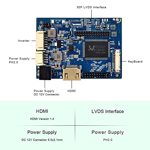 VSDISPLAY Audio LVDs Control Board for 21.5 inch 1920x1080 LM215WF3-SLA1 30pin WLED LCD Screen, for LM215WF3-SLA1 LVDS LCD screen - Image 4