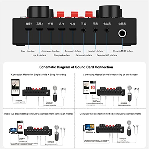 PFDTS Live-uitzending Professionele Microfoon Registratie Geluid Mixer Versterker met geluidskaart, Bluetooth USB - Image 5