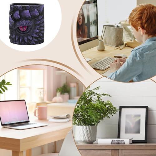 Pots de fleurs d'intérieur œil de dragon en résine pour table - 5