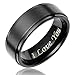 Cavalier Jewelers 8MM Men's Black Titanium Ring Wedding Band Engraved I Love You (10)