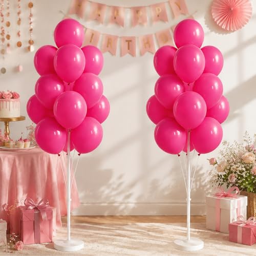 Image of Balloon Column Kit for Floor Set 2 with Stand for Birthday Party Decor