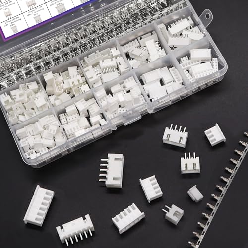 Taiss 560PCS 2.54mm JST-XH Connector Kit 2/3/4/5/6 Pin Housing Female and Male Adapter Cable Connectors Plug,JST Connectors Female Pin Head Connector Adapter Plug with Wire Crimper Plier by Taiss - Image 7