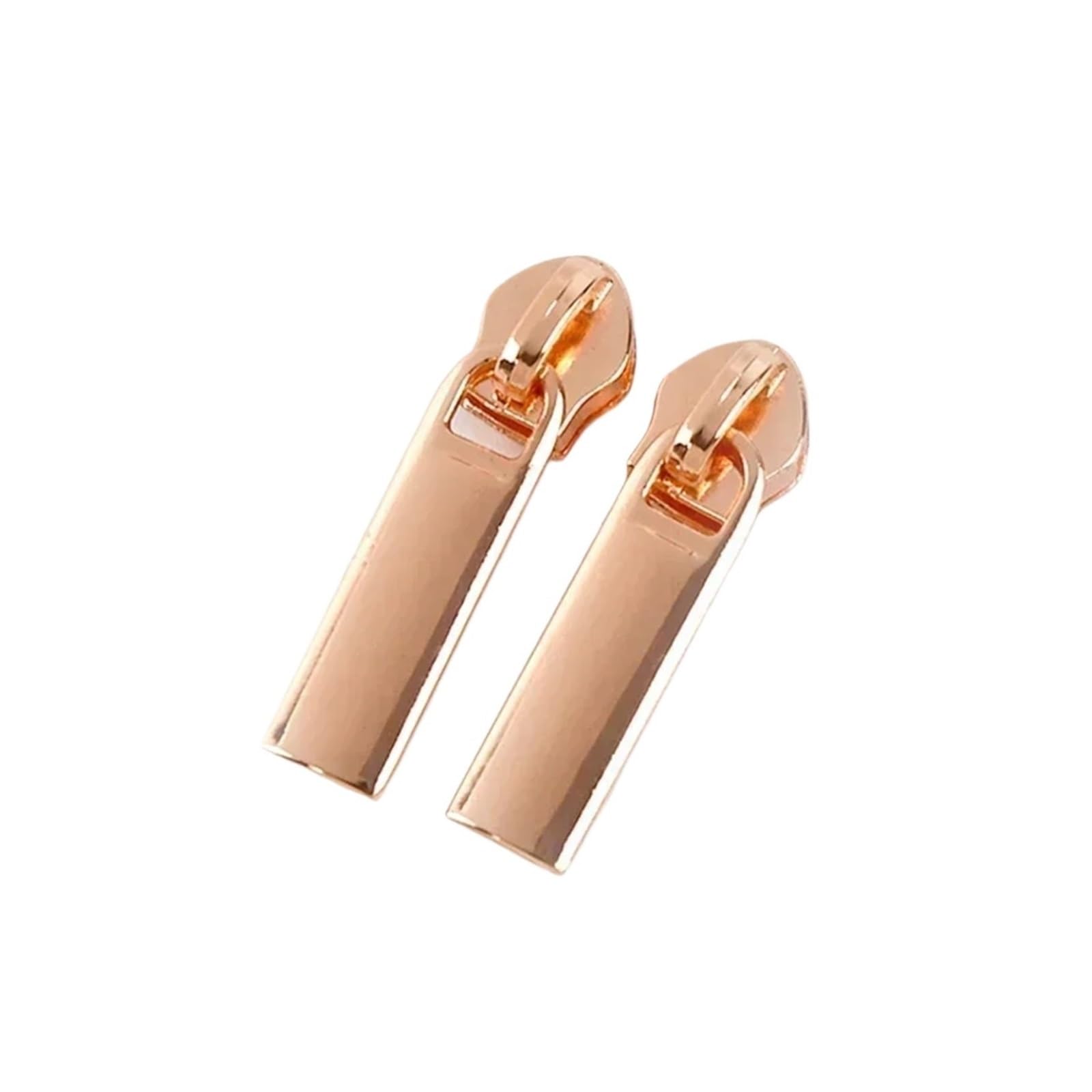 Replacement Zipper Pulls, Multicolor Zipper Pulls Slider 50 Pcs Size 5 for Nylon Zips Clothes Shoes Bags Repair(Rosegold)