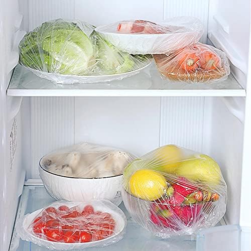 sunflowe 100pcs Fresh Keeping Bags, Shrinkable Elastic Food Storage Covers Household Fresh Wrap, Fresh Bag Stretch Bowl Lids For Food Sealing And Keep Fresh