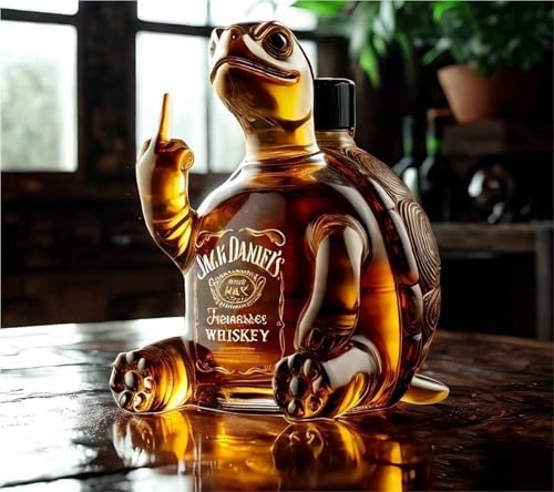 Xuanning Store Carafe À Whisky, Verre À Whisky Personnalisé, Le Corps de La Bouteille Est : Tête de Loup, Hibou, Canard, Tortue, Aigle, Bouledogue et Autres Animaux Comme Prototypes Créatifs, Fait À L