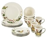 Paula Deen Dinnerware 16-Piece Stoneware Dinnerware Set, Southern Rooster