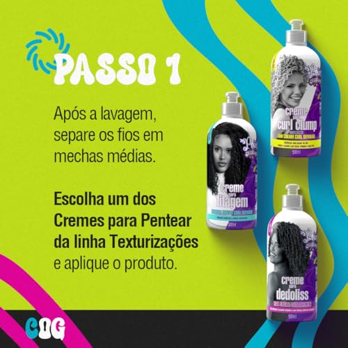 Kit Curl Clump Tesourinha Texturizações Soul Power - Técnica COG