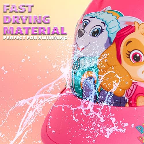 Paw Patrol Swimming Cap For Boys Girls, UV Sun Protection Hats With Mighty Pups Print, Kids Sun Hat With Neck Protection For Travel Outdoor Beach Pool, Gifts For Girls Boys Toddlers
