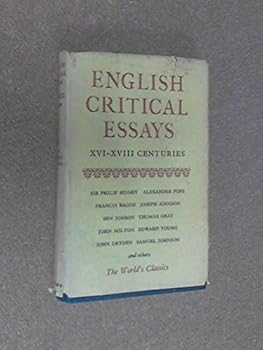 Unknown Binding English Critical Essays - XVI-XVIII Centuries Book