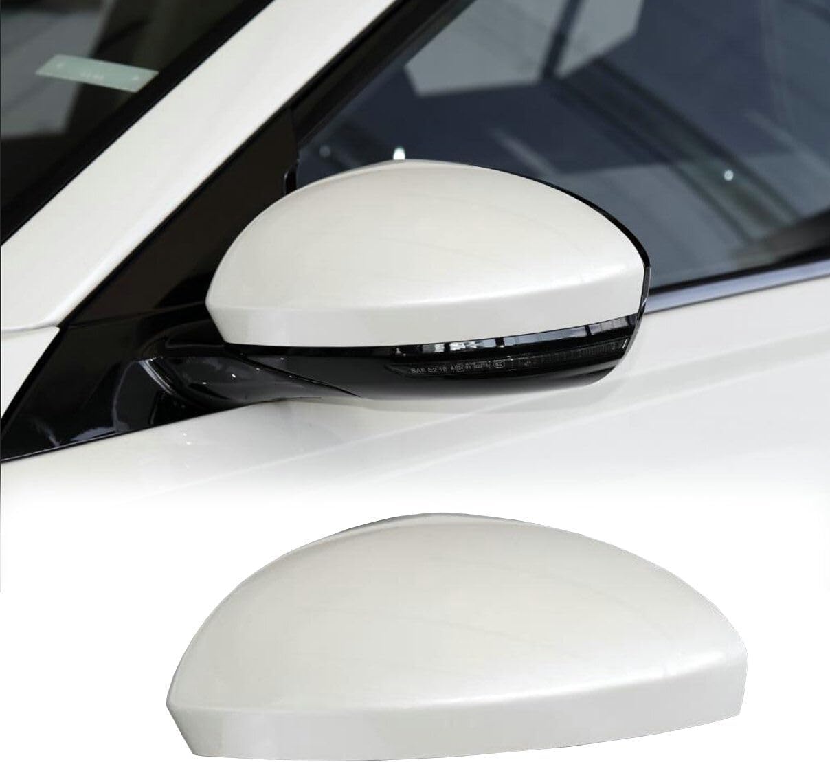 Front Left Right Side Rearview Mirror Cover Cap For Nissan Altima 2019 2020 2021 2022 2023 2024 Pearl White (Left (Driver) Side)