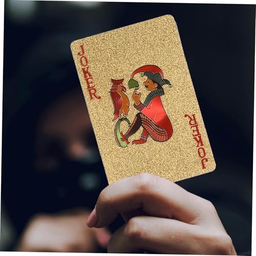 Supvox Goldfolie Pokerkarten Karten Spiel für Party Freizeit Unterhaltung Poker Kartenspiel Tisch Zubehör – Bild 7