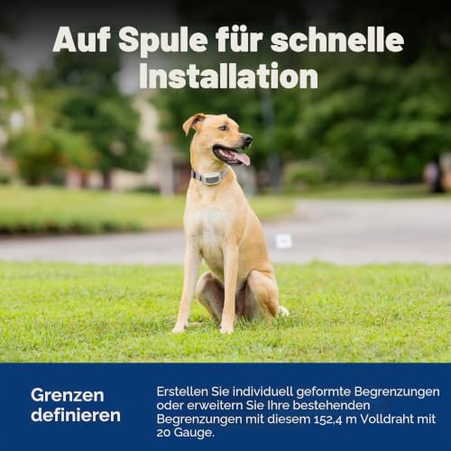 PetSafe Begrenzungsdraht, 152,4 m Spule mit solidem Kern 20-Gauge Kupferdraht, In-Ground Pet Zaundraht, Farben können variieren