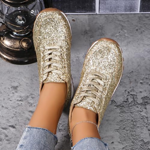 JITUUE Sparkling Glitter Sneakers for Women Slip On Bling Fashion Sneakers Retro Flair Rhinestone Platform Walking Shoes Bride Sequin Wedding and Party Trendy Shoe3